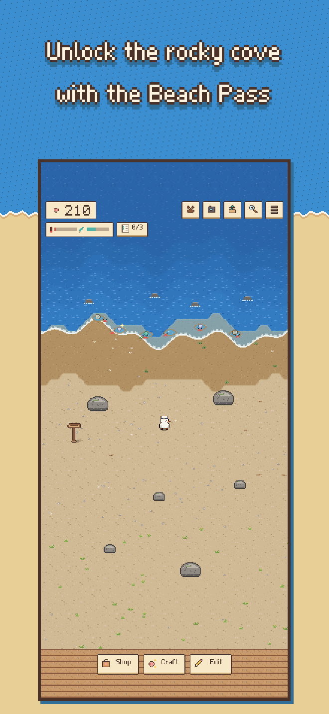 Unlock the rocky cove with the Beach Pass